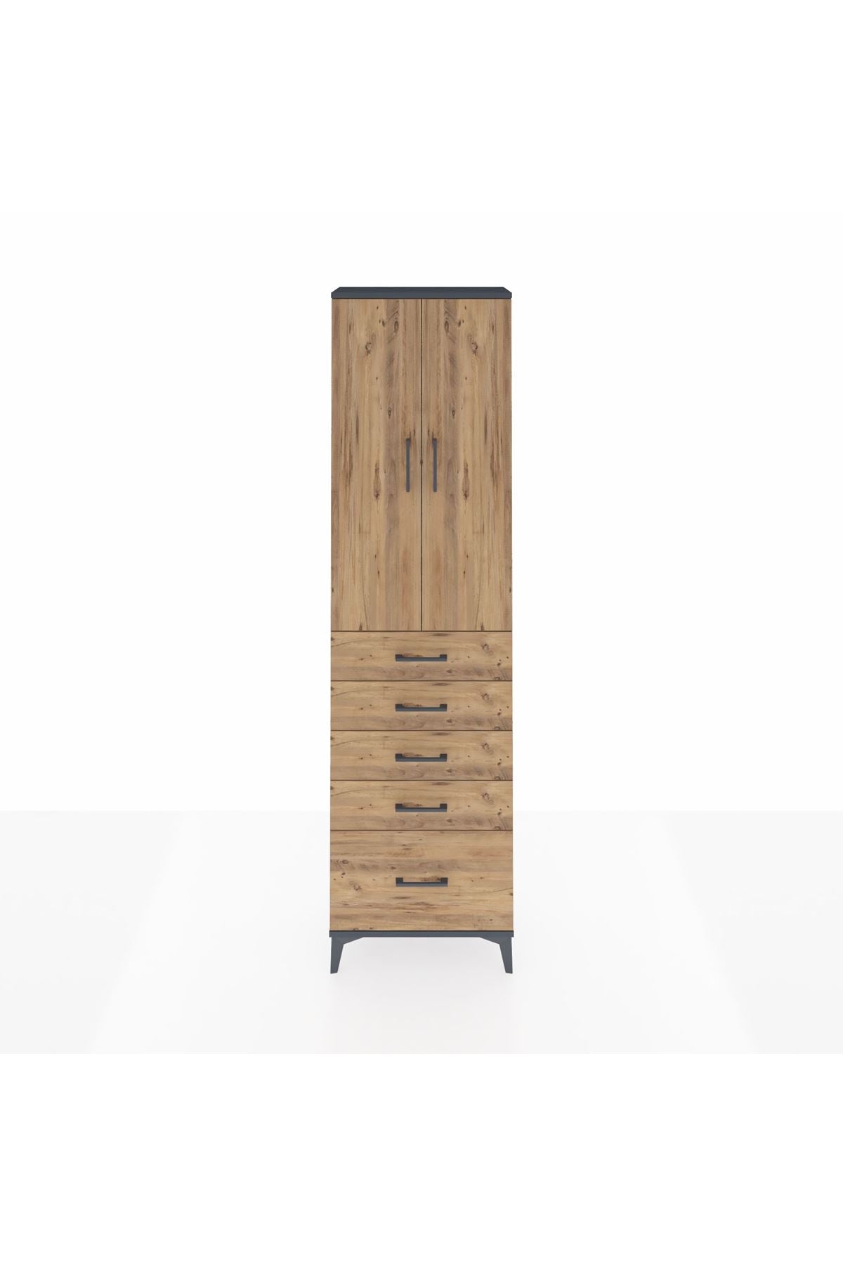 Arges Dolap 3 Raflı 5 Çekmeceli 2 Kapaklı 60x30x221 - S29M113V6A