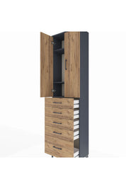 Arges Dolap 3 Raflı 5 Çekmeceli 2 Kapaklı 60x30x221 - S29M113V6A