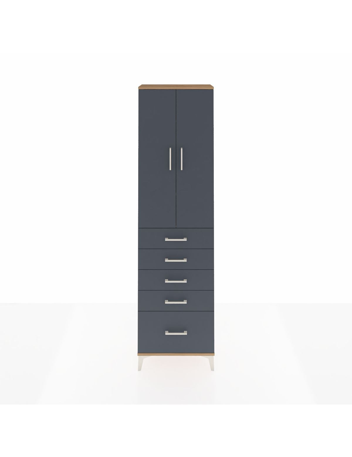 Arges Dolap 3 Raflı 5 Çekmeceli 2 Kapaklı 60x30x221 - S29M113V8A