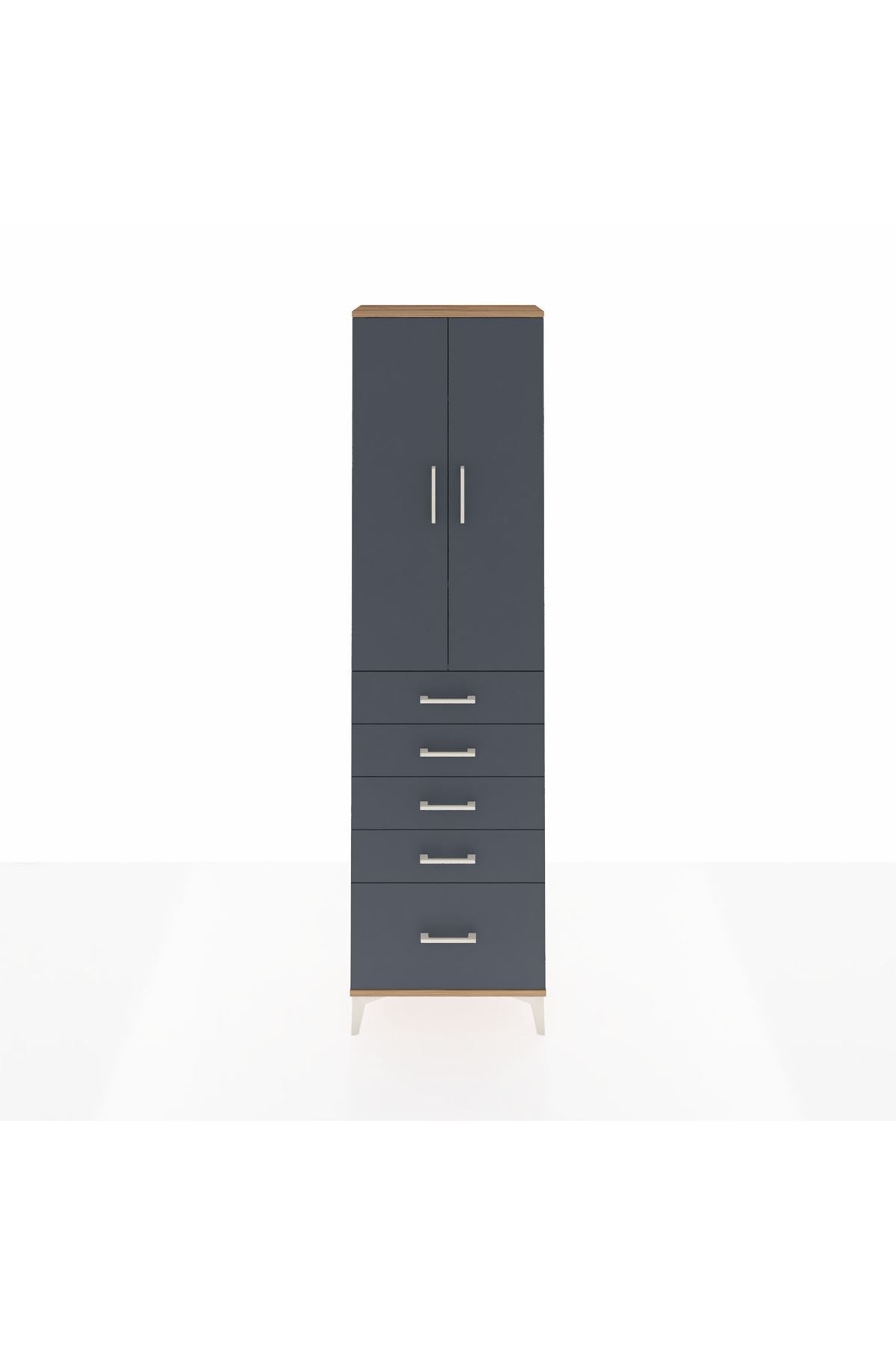 Arges Dolap 3 Raflı 5 Çekmeceli 2 Kapaklı 60x30x221 - S29M113V8A