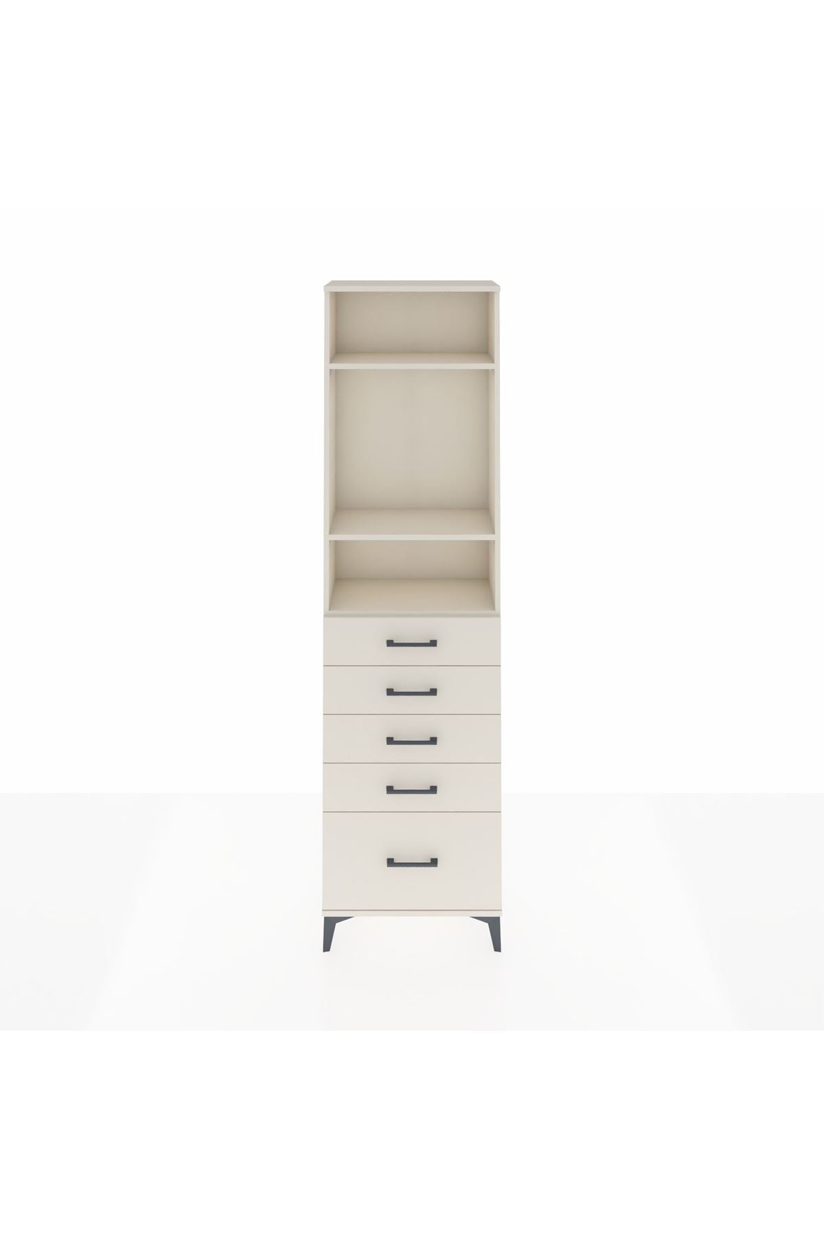 Arges Dolap 3 Raflı 5 Çekmeceli 60x30x221 - S29M114V1A