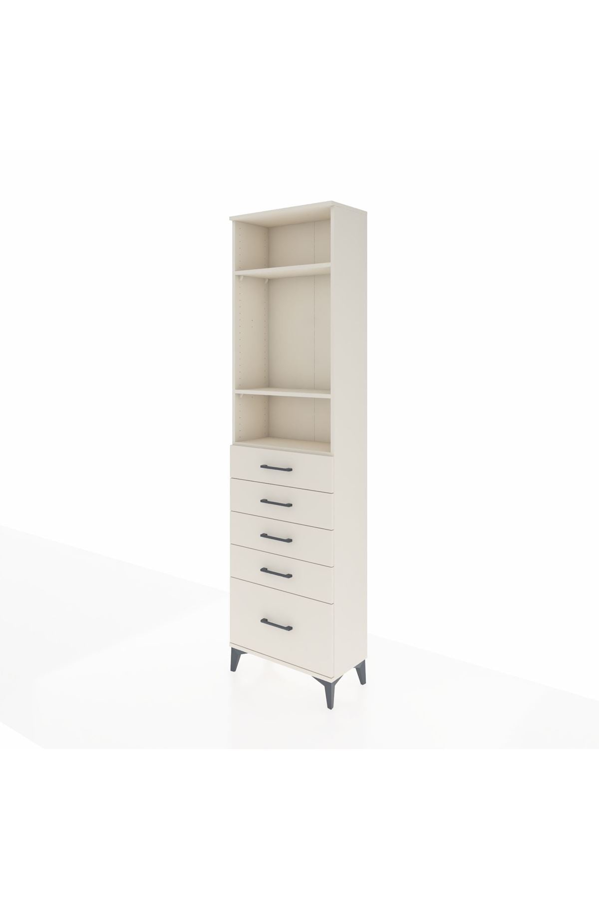 Arges Dolap 3 Raflı 5 Çekmeceli 60x30x221 - S29M114V1A