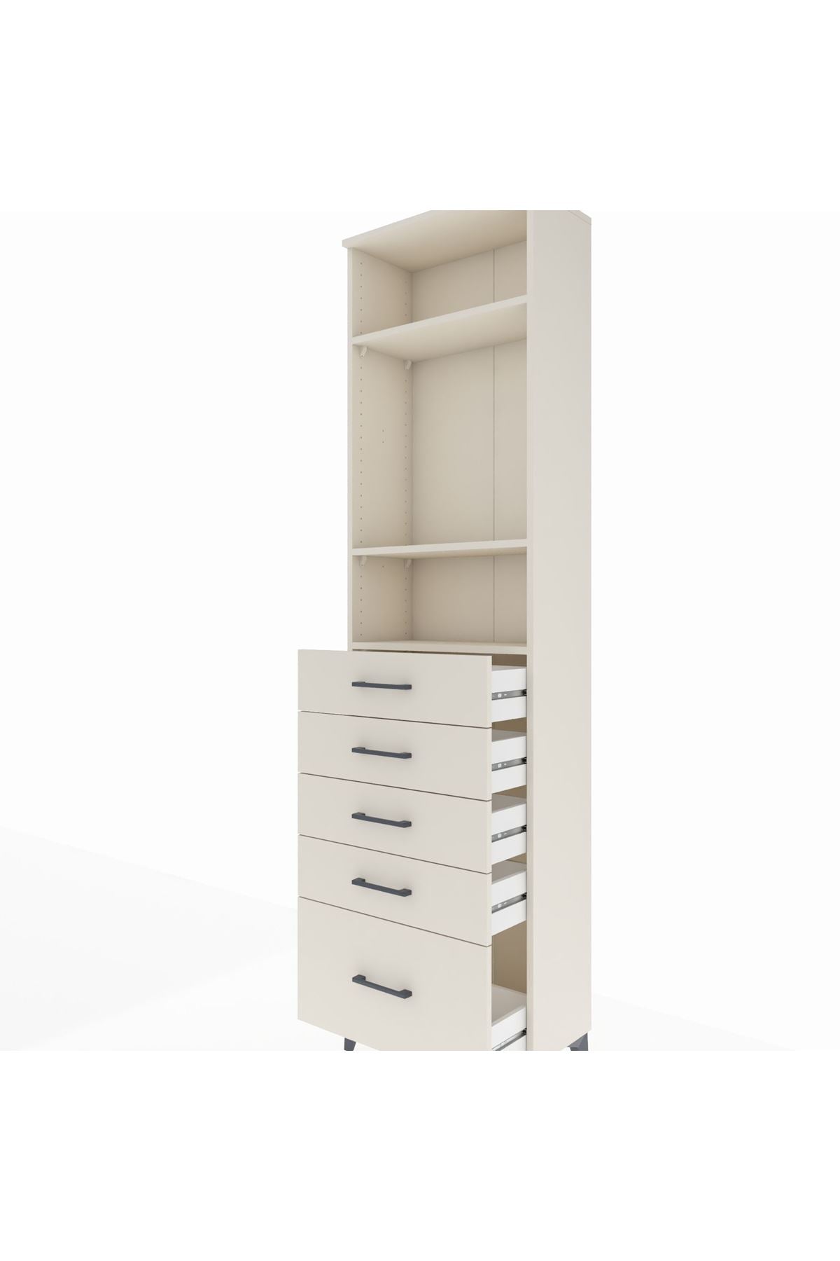 Arges Dolap 3 Raflı 5 Çekmeceli 60x30x221 - S29M114V1A