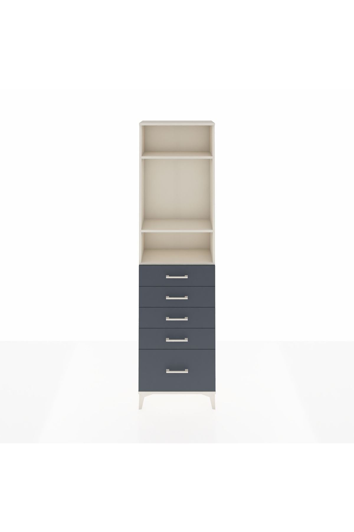 Arges Dolap 3 Raflı 5 Çekmeceli 60x30x221 - S29M114V2A
