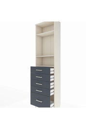 Arges Dolap 3 Raflı 5 Çekmeceli 60x30x221 - S29M114V2A