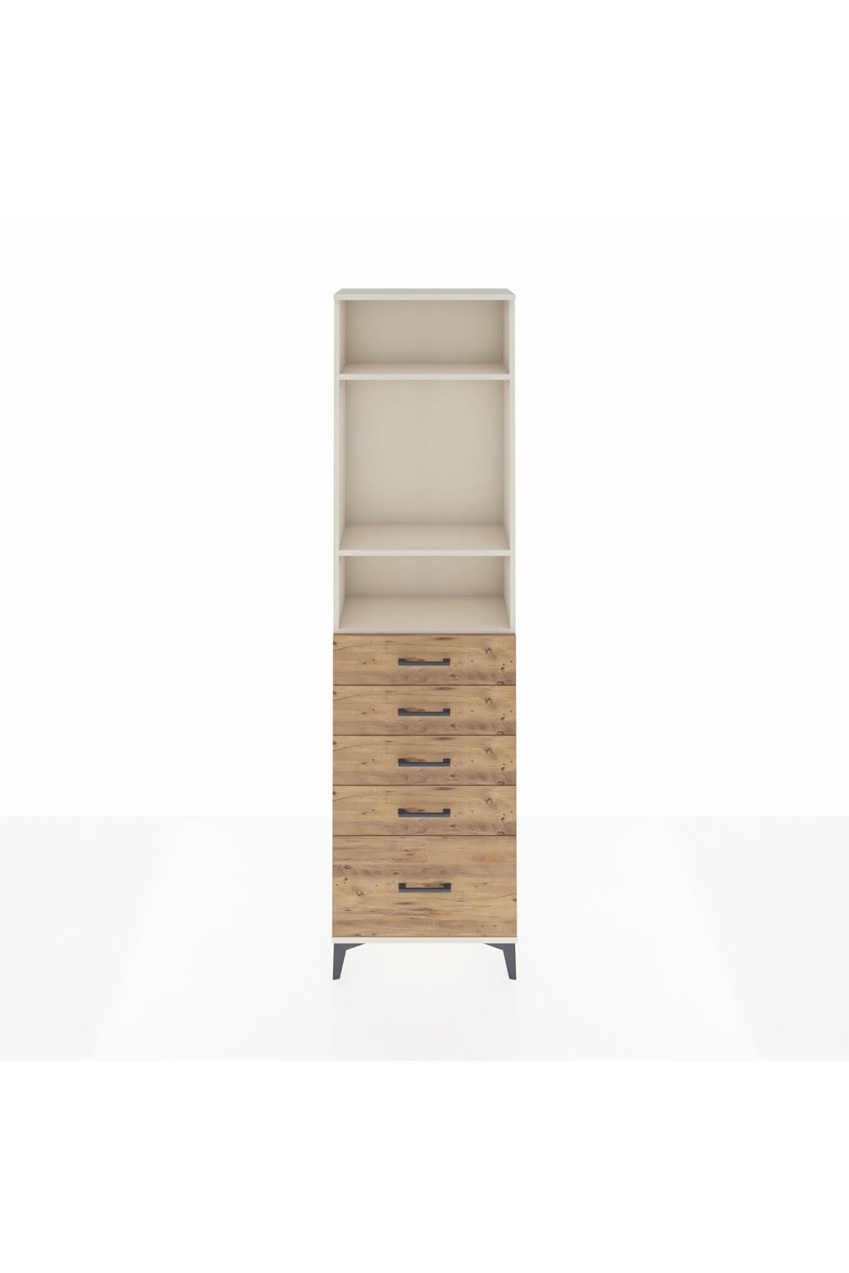 Arges Dolap 3 Raflı 5 Çekmeceli 60x30x221 - S29M114V3A