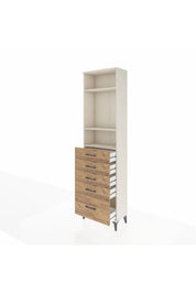 Arges Dolap 3 Raflı 5 Çekmeceli 60x30x221 - S29M114V3A