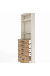Arges Dolap 3 Raflı 5 Çekmeceli 60x30x221 - S29M114V3A