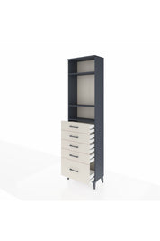 Arges Dolap 3 Raflı 5 Çekmeceli 60x30x221 - S29M114V4A