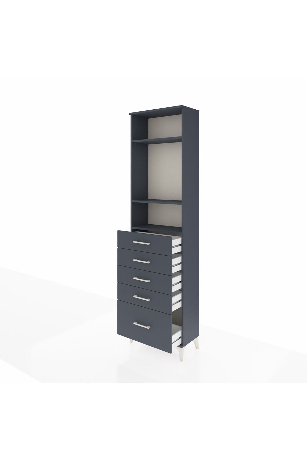 Arges Dolap 3 Raflı 5 Çekmeceli 60x30x221 - S29M114V5A