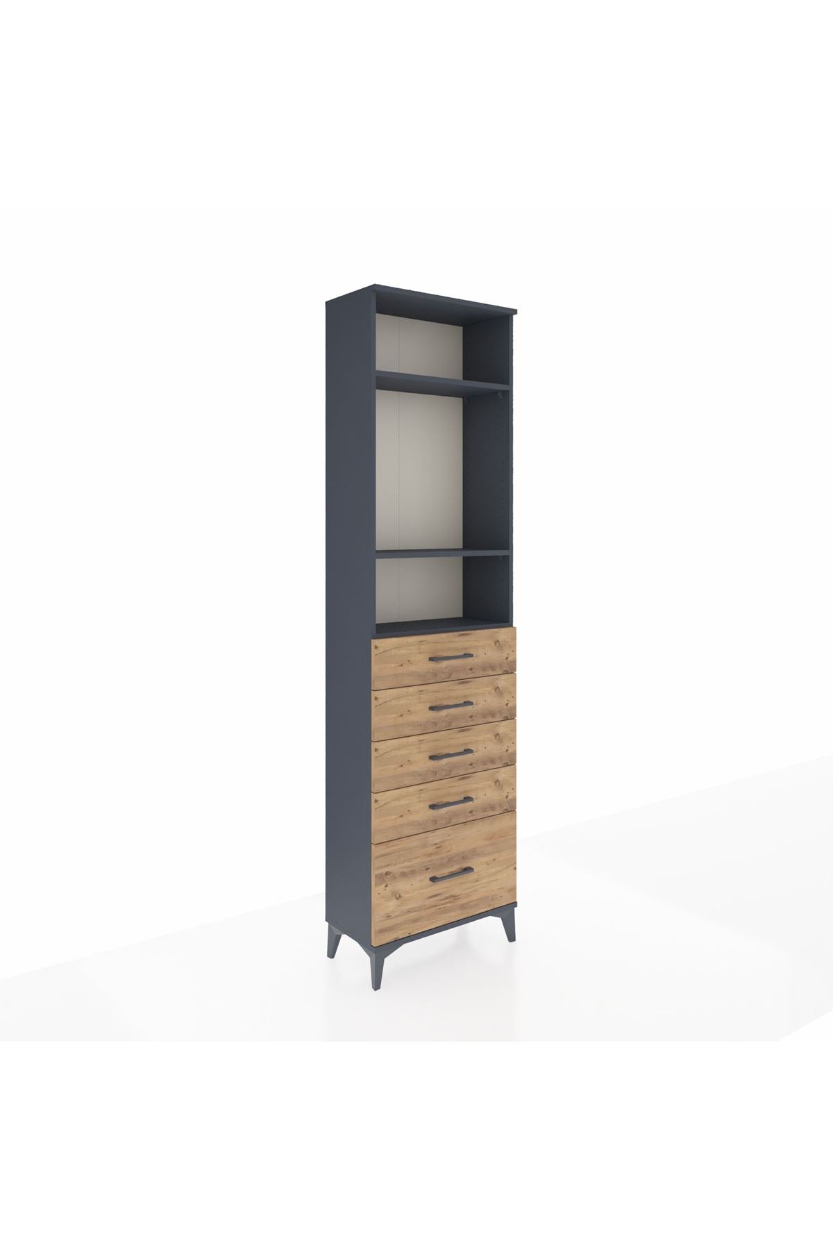 Arges Dolap 3 Raflı 5 Çekmeceli 60x30x221 - S29M114V6A