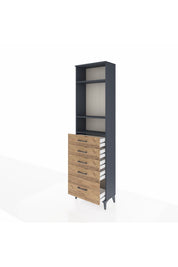 Arges Dolap 3 Raflı 5 Çekmeceli 60x30x221 - S29M114V6A