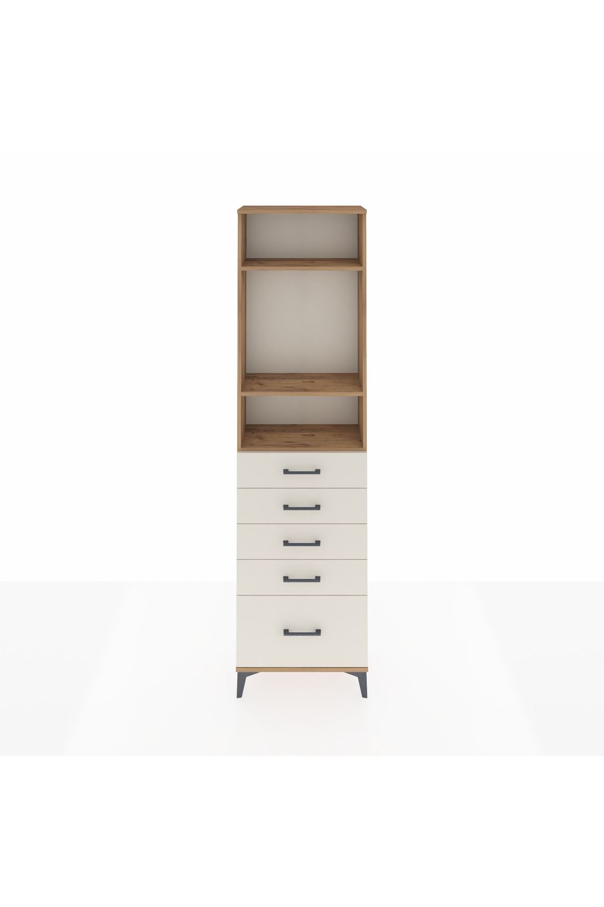 Arges Dolap 3 Raflı 5 Çekmeceli 60x30x221 - S29M114V7A