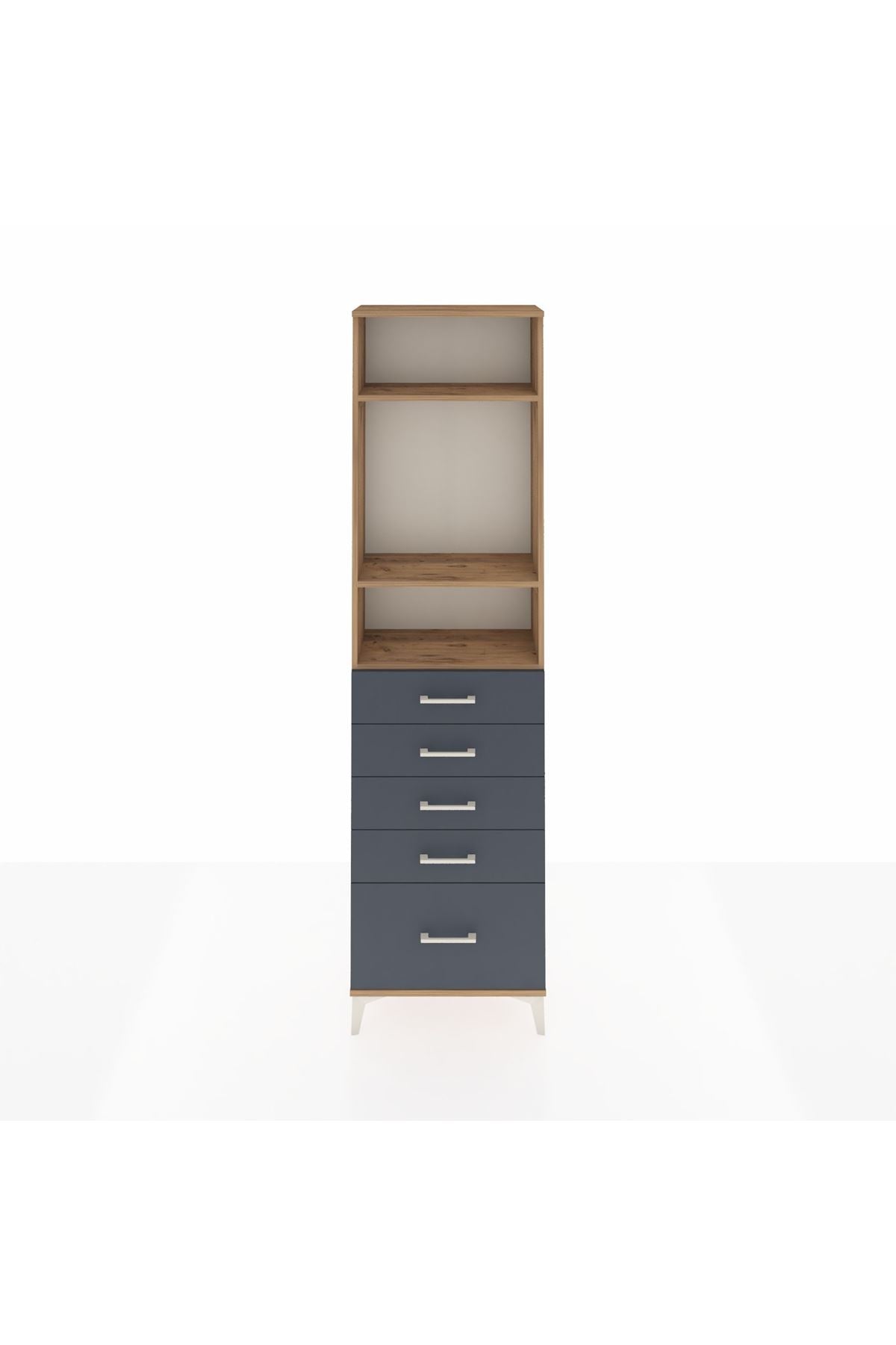 Arges Dolap 3 Raflı 5 Çekmeceli 60x30x221 - S29M114V8A
