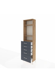 Arges Dolap 3 Raflı 5 Çekmeceli 60x30x221 - S29M114V8A