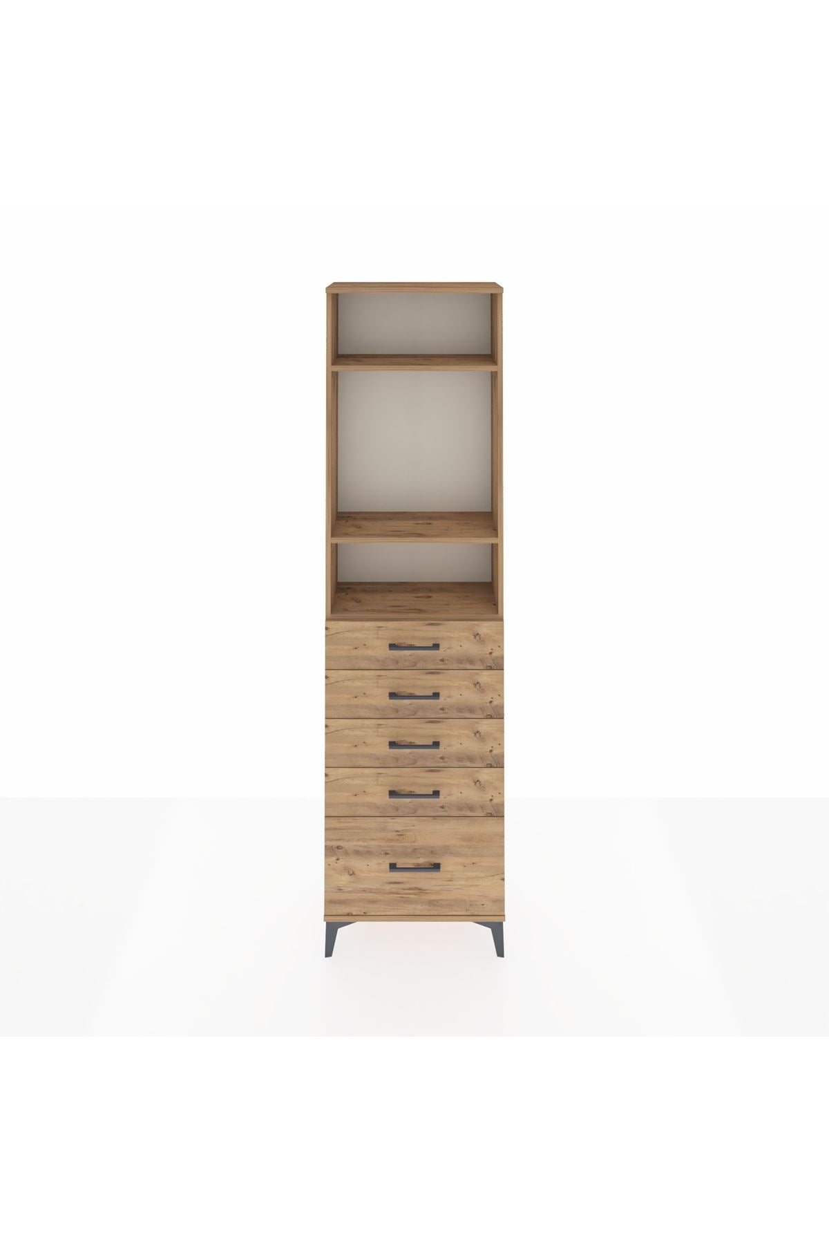 Arges Dolap 3 Raflı 5 Çekmeceli 60x30x221 - S29M114V9A