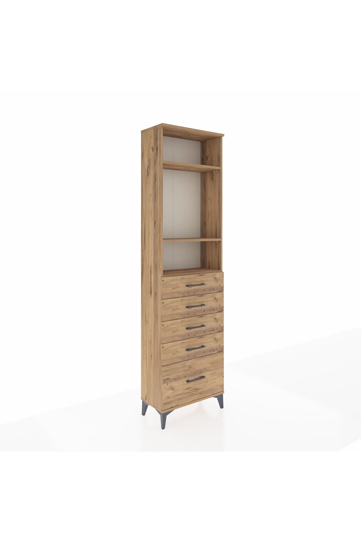 Arges Dolap 3 Raflı 5 Çekmeceli 60x30x221 - S29M114V9A