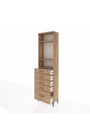 Arges Dolap 3 Raflı 5 Çekmeceli 60x30x221 - S29M114V9A