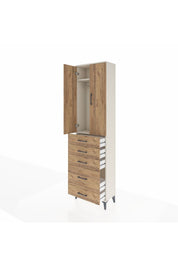 Arges Dolap 2 Raflı 5 Çekmeceli Tek Askılı 60x30x221 - S29M115V3A