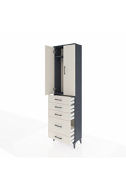 Arges Dolap 2 Raflı 5 Çekmeceli Tek Askılı 60x30x221 - S29M115V4A