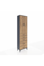 Arges Dolap 2 Raflı 5 Çekmeceli Tek Askılı 60x30x221 - S29M115V6A