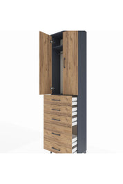 Arges Dolap 2 Raflı 5 Çekmeceli Tek Askılı 60x30x221 - S29M115V6A