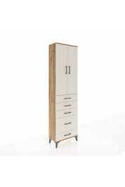 Arges Dolap 2 Raflı 5 Çekmeceli Tek Askılı 60x30x221 - S29M115V7A