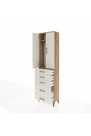 Arges Dolap 2 Raflı 5 Çekmeceli Tek Askılı 60x30x221 - S29M115V7A