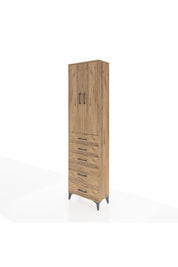 Arges Dolap 2 Raflı 5 Çekmeceli Tek Askılı 60x30x221 - S29M115V9A