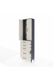 Arges Dolap 3 Raflı 5 Çekmeceli 2 Kapaklı 60x30x221 - S29M116V4A
