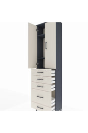 Arges Dolap 3 Raflı 5 Çekmeceli 2 Kapaklı 60x30x221 - S29M116V4A