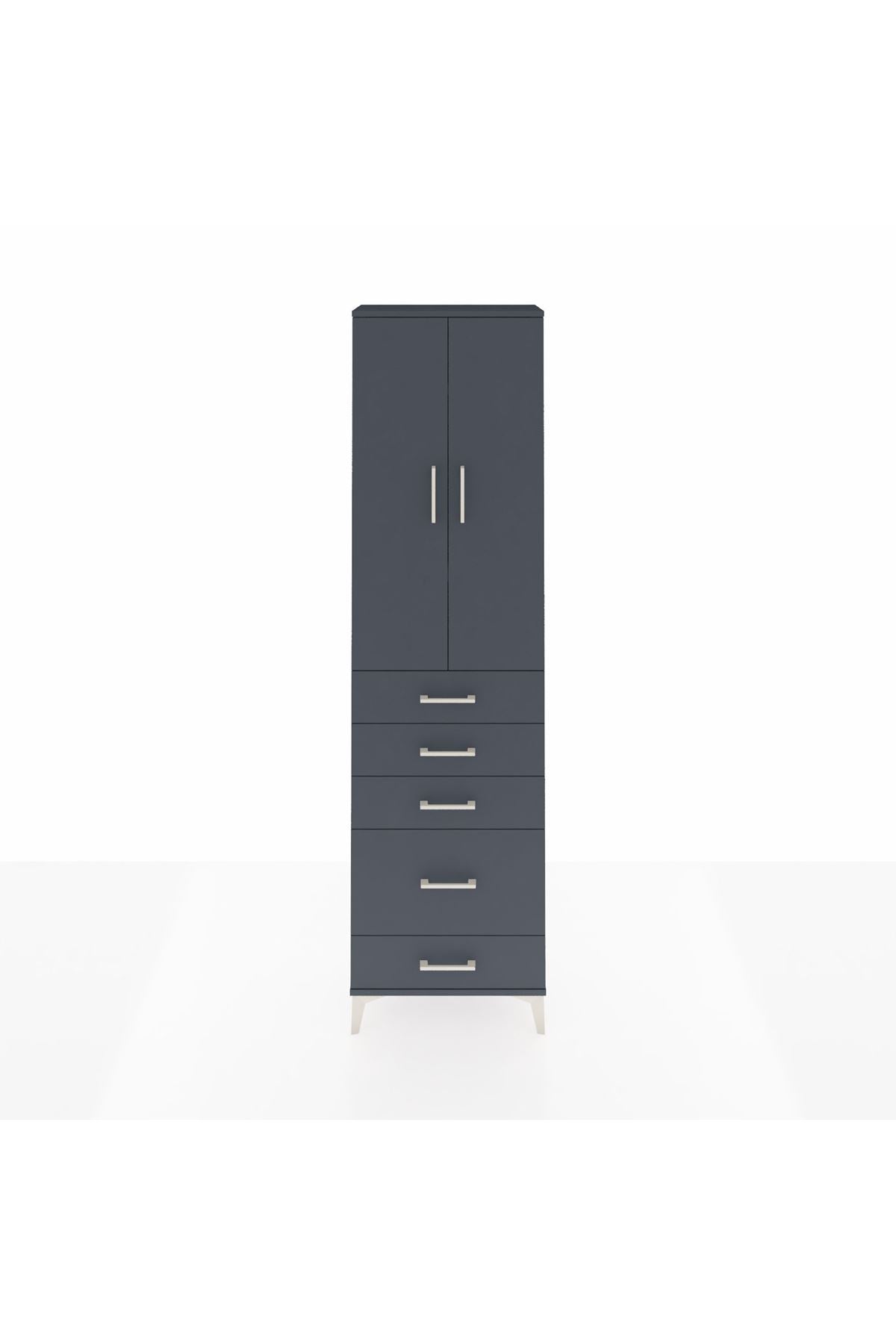 Arges Dolap 3 Raflı 5 Çekmeceli 2 Kapaklı 60x30x221 - S29M116V5A