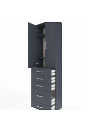 Arges Dolap 3 Raflı 5 Çekmeceli 2 Kapaklı 60x30x221 - S29M116V5A
