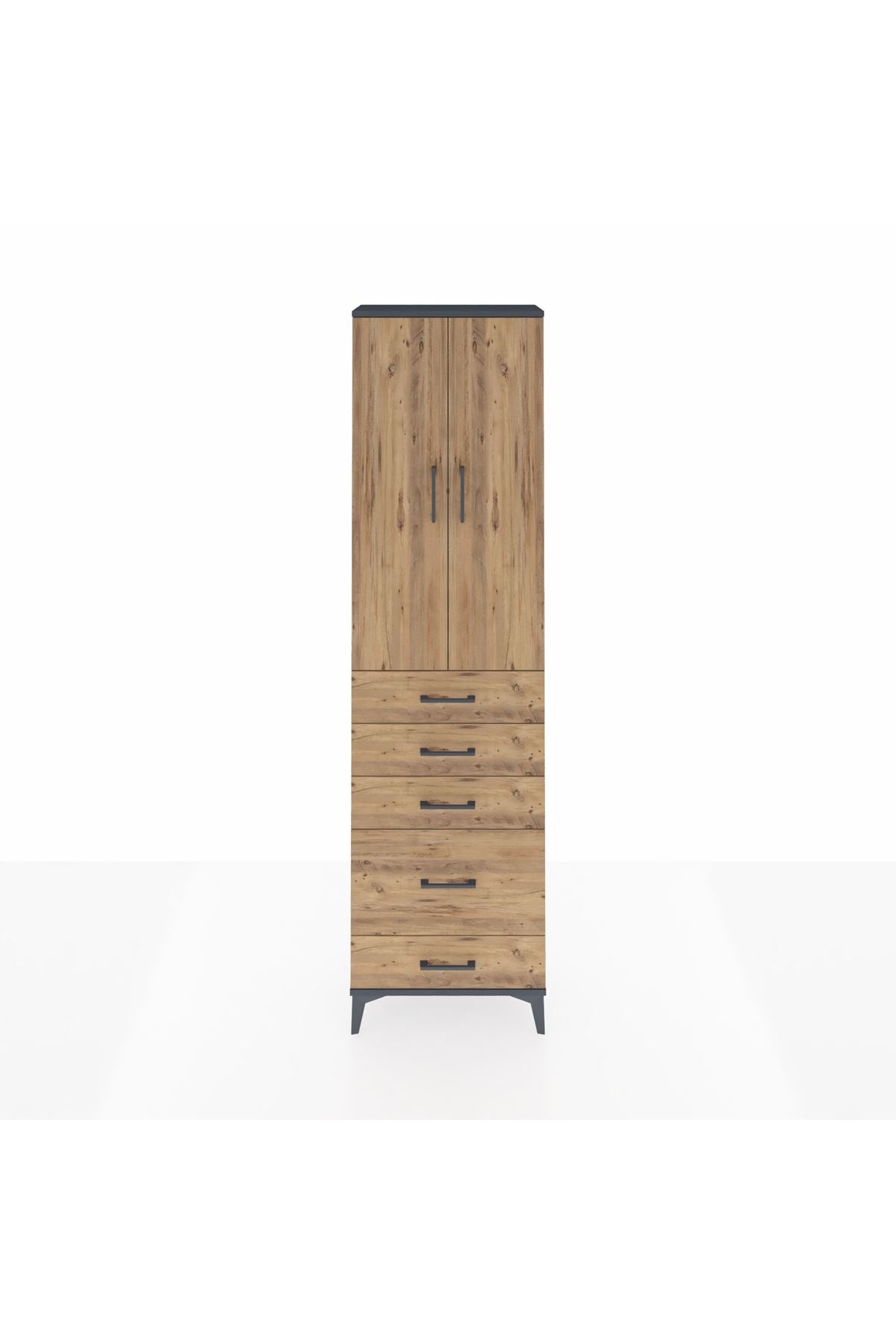 Arges Dolap 3 Raflı 5 Çekmeceli 2 Kapaklı 60x30x221 - S29M116V6A