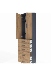 Arges Dolap 3 Raflı 5 Çekmeceli 2 Kapaklı 60x30x221 - S29M116V6A