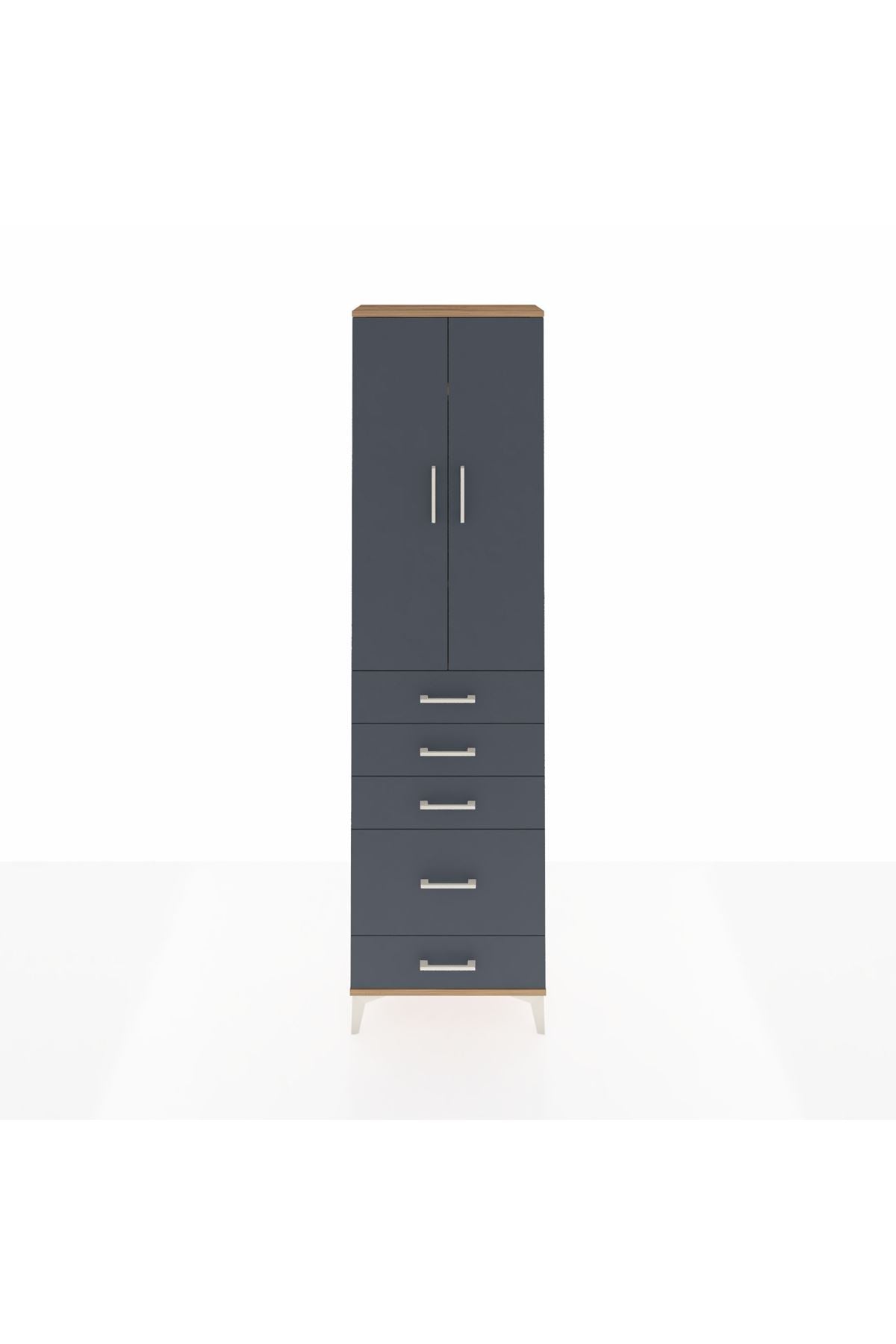 Arges Dolap 3 Raflı 5 Çekmeceli 2 Kapaklı 60x30x221 - S29M116V8A