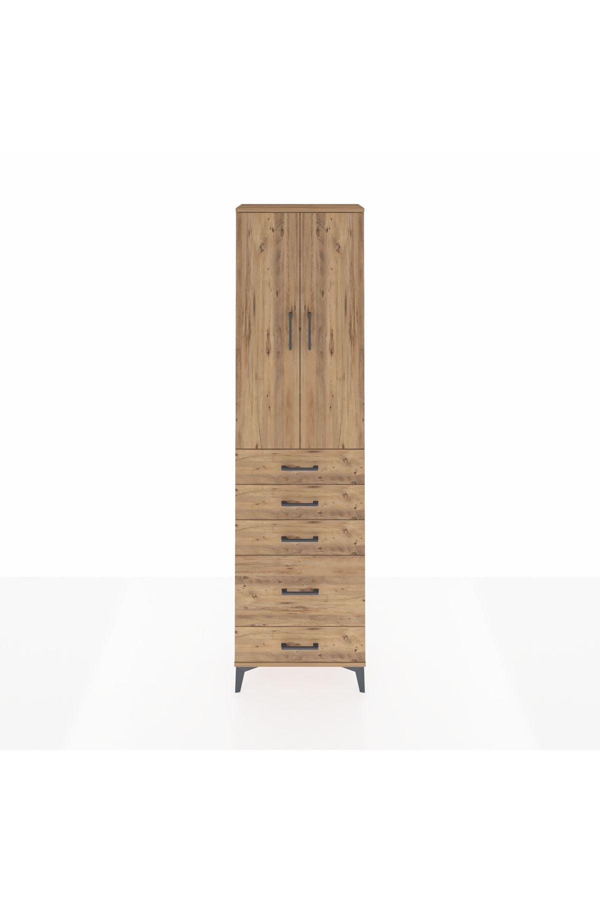 Arges Dolap 3 Raflı 5 Çekmeceli 2 Kapaklı 60x30x221 - S29M116V9A