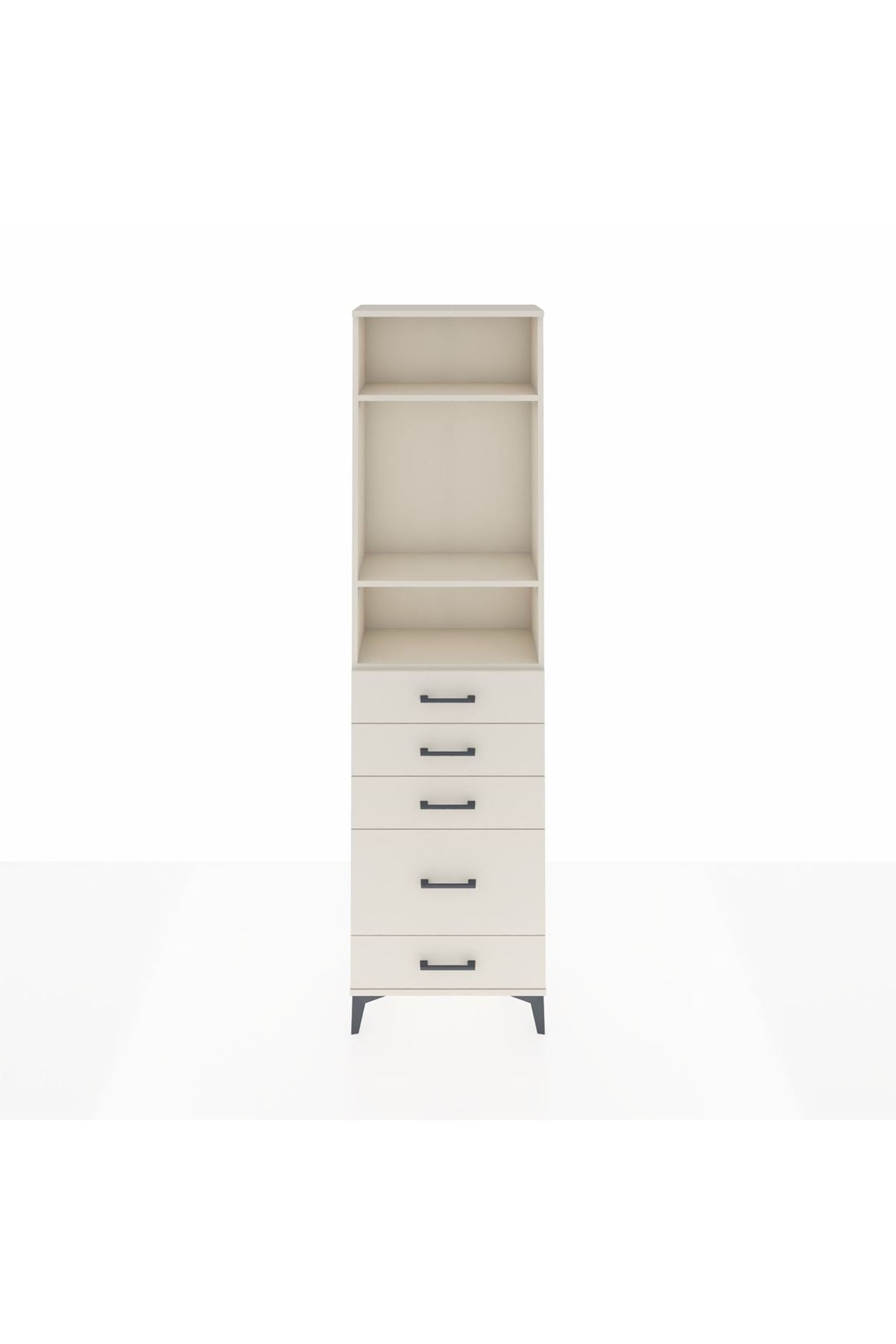 Arges Dolap 3 Raflı 5 Çekmeceli 60x30x221 - S29M117V1A
