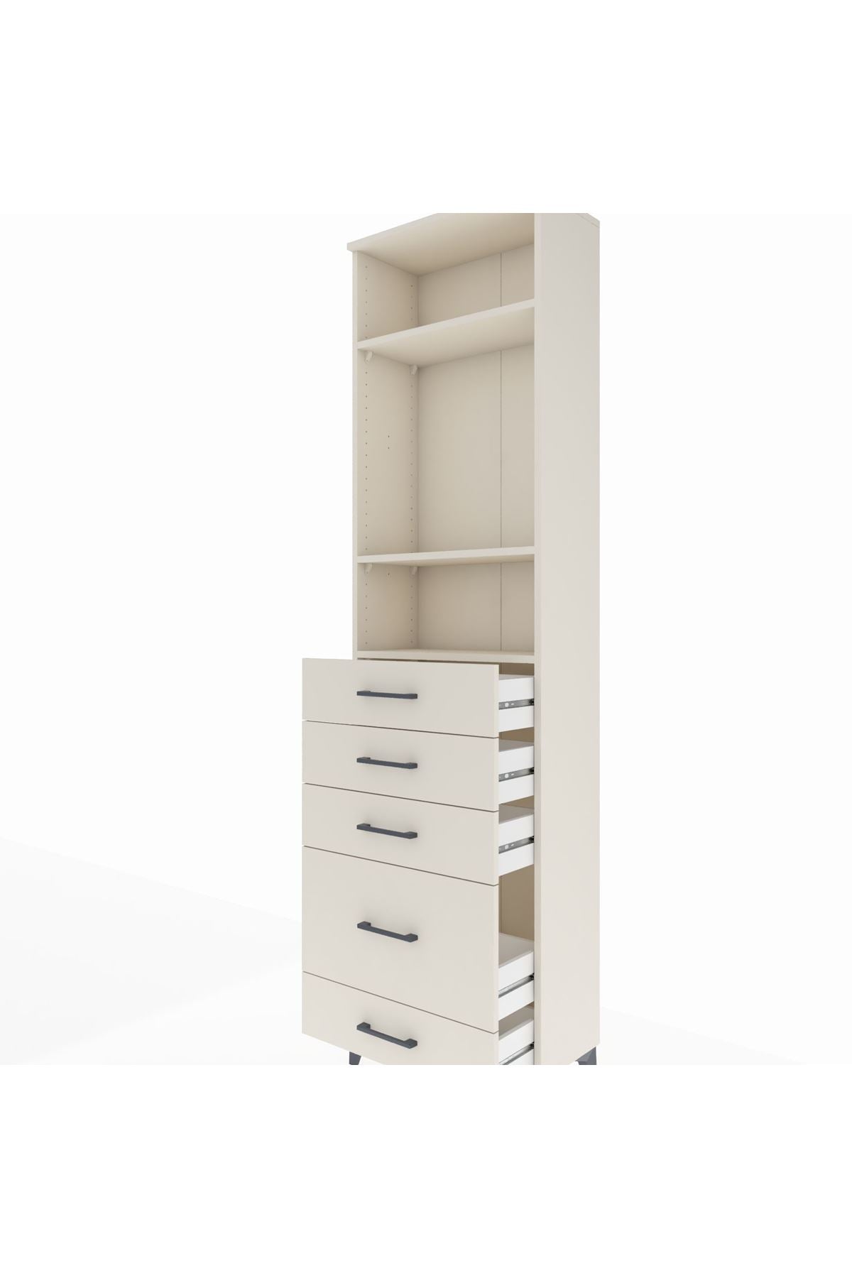 Arges Dolap 3 Raflı 5 Çekmeceli 60x30x221 - S29M117V1A