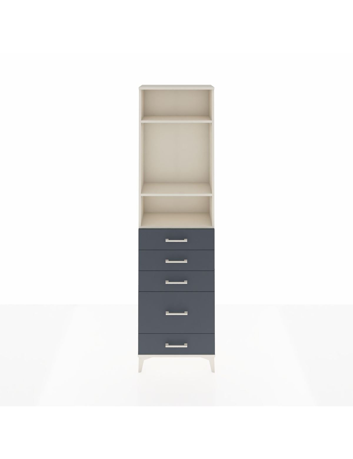 Arges Dolap 3 Raflı 5 Çekmeceli 60x30x221 - S29M117V2A
