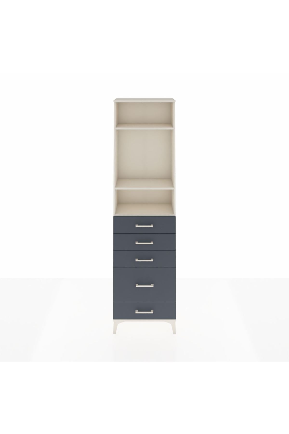 Arges Dolap 3 Raflı 5 Çekmeceli 60x30x221 - S29M117V2A