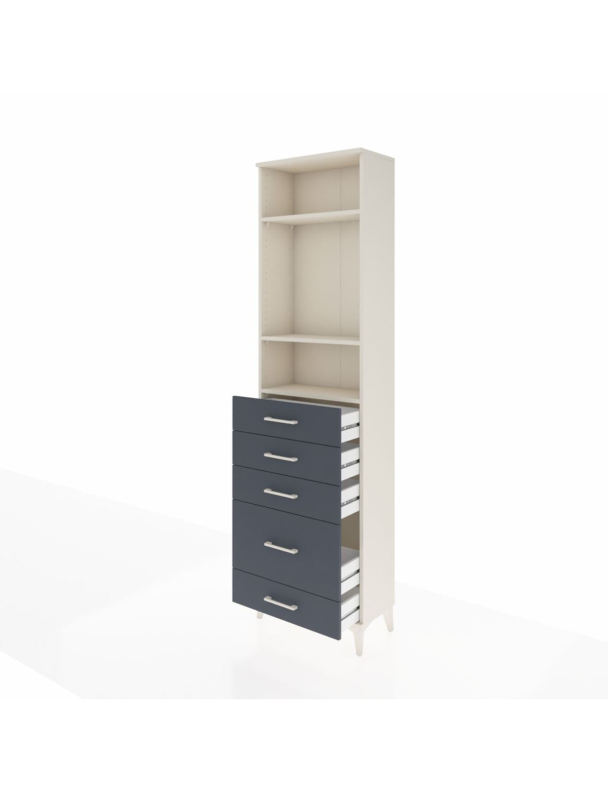 Arges Dolap 3 Raflı 5 Çekmeceli 60x30x221 - S29M117V2A