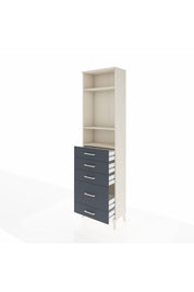 Arges Dolap 3 Raflı 5 Çekmeceli 60x30x221 - S29M117V2A