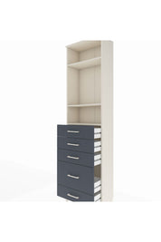 Arges Dolap 3 Raflı 5 Çekmeceli 60x30x221 - S29M117V2A