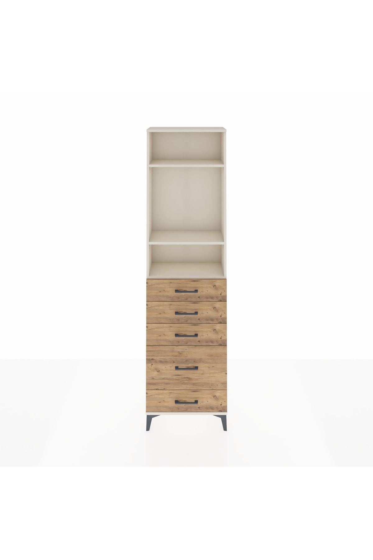 Arges Dolap 3 Raflı 5 Çekmeceli 60x30x221 - S29M117V3A