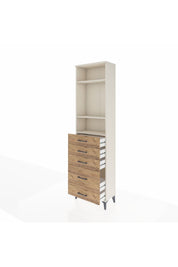 Arges Dolap 3 Raflı 5 Çekmeceli 60x30x221 - S29M117V3A