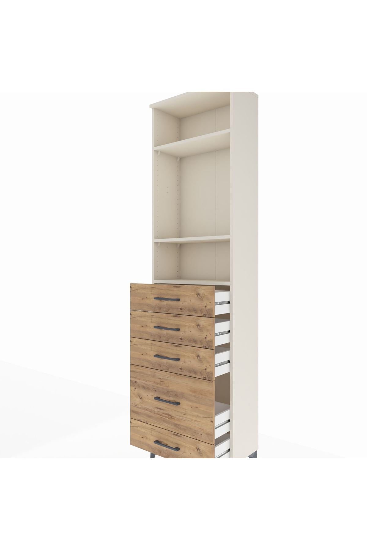 Arges Dolap 3 Raflı 5 Çekmeceli 60x30x221 - S29M117V3A