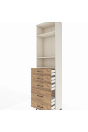 Arges Dolap 3 Raflı 5 Çekmeceli 60x30x221 - S29M117V3A