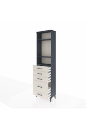 Arges Dolap 3 Raflı 5 Çekmeceli 60x30x221 - S29M117V4A