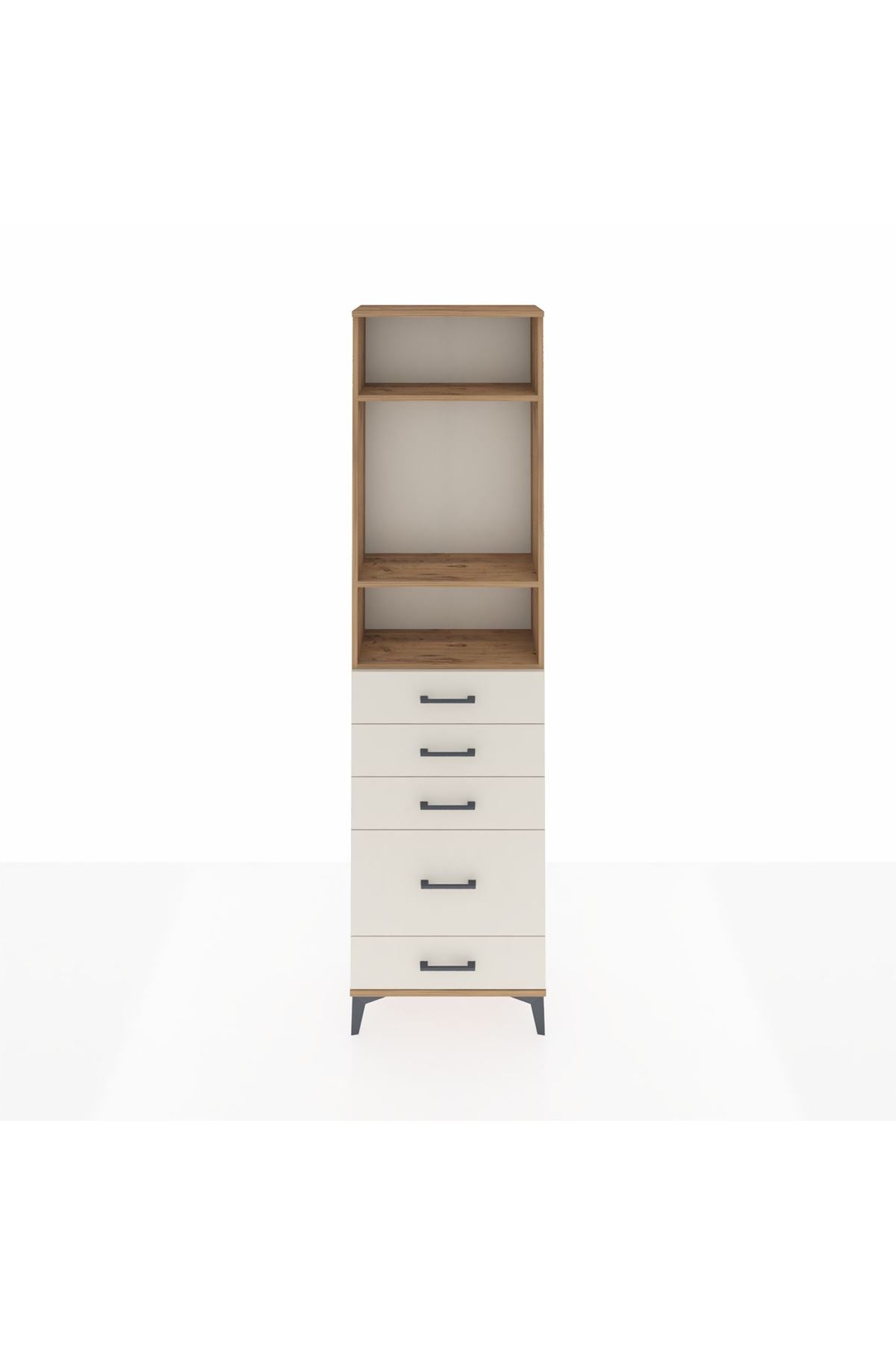 Arges Dolap 3 Raflı 5 Çekmeceli 60x30x221 - S29M117V7A